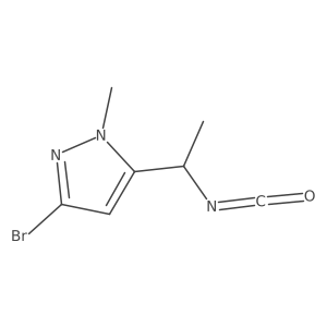 3-bromo-5-(1-isocyanatoethyl)-1-methyl-1H-pyrazole结构式