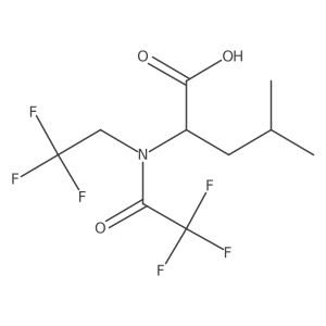 (2S)-4-methyl-2-[2,2,2-trifluoro-N-(2,2,2-trifluoroethyl)acetamido]pentanoic acid结构式