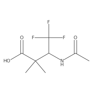(3S)-3-acetamido-4,4,4-trifluoro-2,2-dimethylbutanoic acid Structure