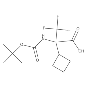 2-{[(Tert-butoxy)carbonyl]amino}-2-cyclobutyl-3,3,3-trifluoropropanoic acid Structure