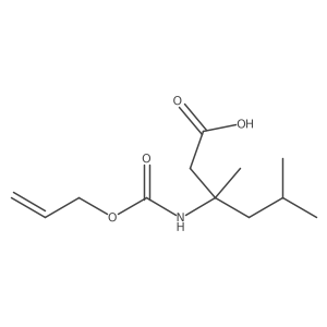 3,5-Dimethyl-3-{[(prop-2-en-1-yloxy)carbonyl]amino}hexanoic acid结构式