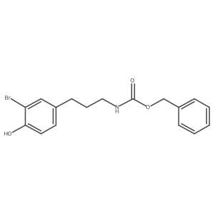 benzyl N-[3-(3-bromo-4-hydroxy-phenyl)propyl]carbamate结构式