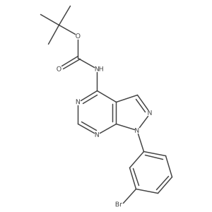tert-butyl N-[1-(3-bromophenyl)-1H-pyrazolo[3,4-d]pyrimidin-4-yl]carbamate Structure