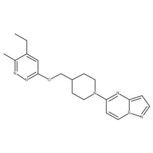 4-Ethyl-3-methyl-6-[(1-{pyrazolo[1,5-a]pyrimidin-5-yl}piperidin-4-yl)methoxy]pyridazine结构式