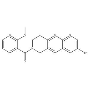 3-{3-bromo-6H,7H,8H,9H-pyrido[2,3-b]1,6-naphthyridine-7-carbonyl}-2-methoxypyridine结构式