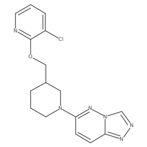 3-Chloro-2-[(1-{[1,2,4]triazolo[4,3-b]pyridazin-6-yl}piperidin-3-yl)methoxy]pyridine结构式