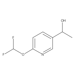 1-(6-(Difluoromethoxy)pyridin-3-yl)ethan-1-ol结构式