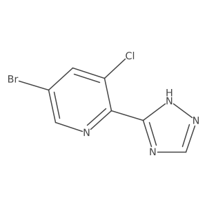 5-Bromo-3-chloro-2-(1H-1,2,4-triazol-5-yl)pyridine Structure