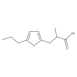 2-Methyl-3-(5-propylthiophen-2-yl)propanoic acid结构式