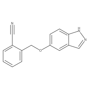 2-[(1H-indazol-5-yloxy)methyl]benzonitrile结构式