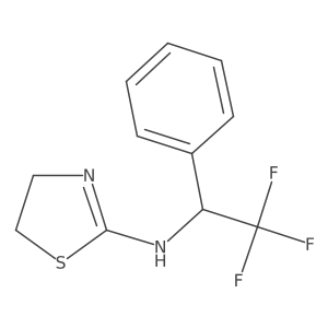 4,5-Dihydro-N-(2,2,2-trifluoro-1-phenylethyl)-2-thiazolamine Structure