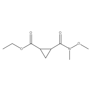 trans 2-(Methoxymethylcarbamoyl)cyclopropanecarboxylic acid ethyl ester结构式