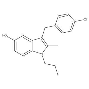 3-(4-chlorobenzyl)-2-methyl-1-propyl-1H-indole-5-ol Structure