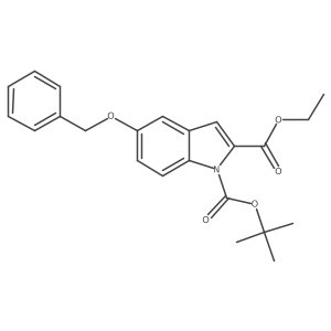 1-(1,1-dimethylethyl) 2-ethyl 5-[(phenylmethyl)oxy]-1H-indole-1,2-dicarboxylate Structure