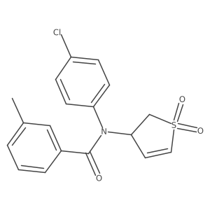 N-(4-chlorophenyl)-N-(1,1-dioxido-2,3-dihydrothiophen-3-yl)-3-methylbenzamide结构式