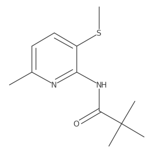 Propanamide, 2,2-dimethyl-N-[6-methyl-3-(methylthio)-2-pyridinyl]- Structure