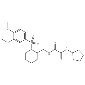 N-cyclopentyl-N'-{[3-(3,4-dimethoxybenzenesulfonyl)-1,3-oxazinan-2-yl]methyl}ethanediamide Structure