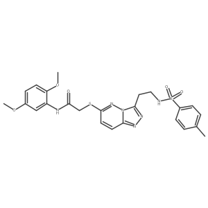 N-(2,5-Dimethoxyphenyl)-2-({3-[2-(4-methylbenzenesulfonamido)ethyl]-[1,2,4]triazolo[4,3-B]pyridazin-6-YL}sulfanyl)acetamide结构式