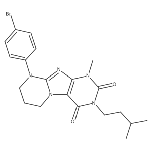 9-(4-bromophenyl)-3-isopentyl-1-methyl-6,7,8,9-tetrahydropyrimido[2,1-f]purine-2,4(1H,3H)-dione结构式