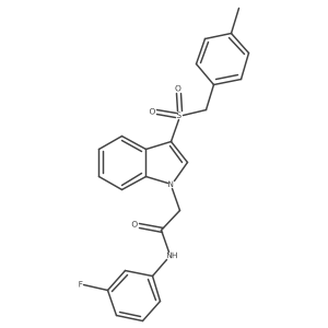 N-(3-fluorophenyl)-2-(3-((4-methylbenzyl)sulfonyl)-1H-indol-1-yl)acetamide结构式