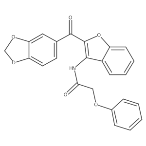 N-(2-(benzo[d][1,3]dioxole-5-carbonyl)benzofuran-3-yl)-2-phenoxyacetamide Structure