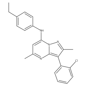 3-(2-chlorophenyl)-N-(4-ethylphenyl)-2,5-dimethylpyrazolo[1,5-a]pyrimidin-7-amine结构式
