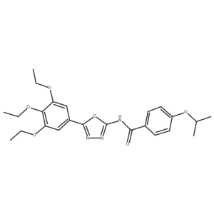 4-isopropoxy-N-(5-(3,4,5-triethoxyphenyl)-1,3,4-oxadiazol-2-yl)benzamide结构式