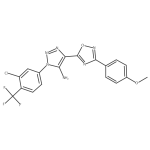 1-[3-chloro-4-(trifluoromethyl)phenyl]-4-[3-(4-methoxyphenyl)-1,2,4-oxadiazol-5-yl]-1H-1,2,3-triazol-5-amine结构式