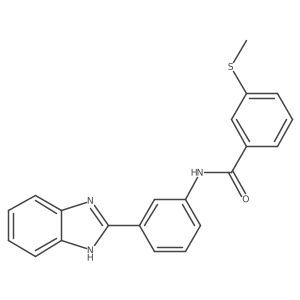 N-(3-(1H-benzo[d]imidazol-2-yl)phenyl)-3-(methylthio)benzamide结构式