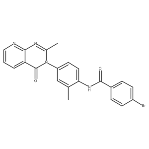 4-bromo-N-(2-methyl-4-{2-methyl-4-oxo-3H,4H-pyrido[2,3-d]pyrimidin-3-yl}phenyl)benzamide Structure