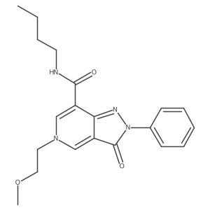 N-butyl-5-(2-methoxyethyl)-3-oxo-2-phenyl-3,5-dihydro-2H-pyrazolo[4,3-c]pyridine-7-carboxamide结构式