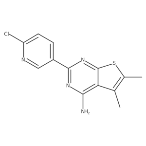 2-(6-Chloropyridin-3-yl)-5,6-dimethylthieno[2,3-d]pyrimidin-4-amine Structure