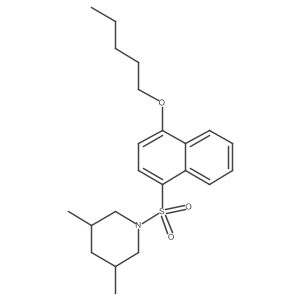 3,5-Dimethyl-1-{[4-(pentyloxy)naphthalen-1-yl]sulfonyl}piperidine Structure