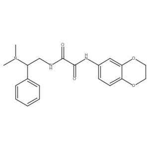N1-(2,3-dihydrobenzo[b][1,4]dioxin-6-yl)-N2-(2-(dimethylamino)-2-phenylethyl)oxalamide结构式