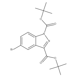1h-Indazole-1,3-dicarboxylic acid,5-bromo-,1,3-bis(1,1-dimethylethyl)ester Structure