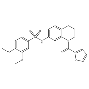 N-[1-(furan-2-carbonyl)-1,2,3,4-tetrahydroquinolin-7-yl]-3,4-dimethoxybenzene-1-sulfonamide Structure