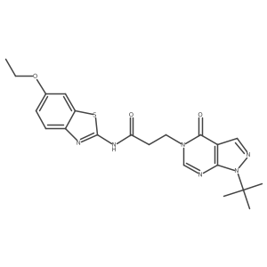 3-(1-(tert-butyl)-4-oxo-1H-pyrazolo[3,4-d]pyrimidin-5(4H)-yl)-N-(6-ethoxybenzo[d]thiazol-2-yl)propanamide Structure