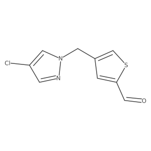 4-((4-Chloro-1H-pyrazol-1-yl)methyl)thiophene-2-carbaldehyde Structure