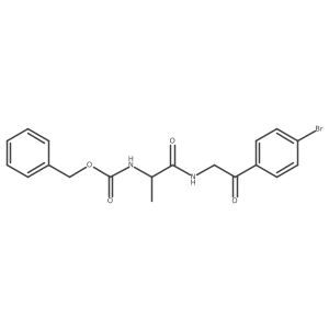 Benzyl (S)-(1-((2-(4-bromophenyl)-2-oxoethyl)amino)-1-oxopropan-2-YL)carbamate Structure