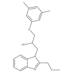 3-(3,5-Dimethylphenoxy)-1-[2-(methoxymethyl)benzimidazolyl]propan-2-ol结构式