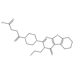 4-Oxo-4-[4-(4-oxo-3-propyl-3,4,5,6,7,8-hexahydro[1]benzothieno[2,3-d]pyrimidin-2-yl)piperazin-1-yl]butanoic acid Structure