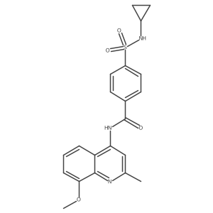 4-(cyclopropylsulfamoyl)-N-(8-methoxy-2-methylquinolin-4-yl)benzamide结构式