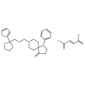 8-(3-(2-Thienyl-2-dioxolanyl)propyl)-4-oxo-1-phenyl-1,3,8-triazaspiro(4,5)decane fumarate结构式