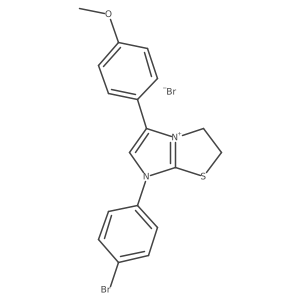 7-(4-Bromophenyl)-5-(4-methoxyphenyl)-2,3-dihydroimidazo[2,1-b]thiazol-7-ium bromide结构式
