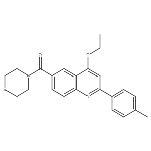 (4-Ethoxy-2-(p-tolyl)quinolin-6-yl)(thiomorpholino)methanone Structure