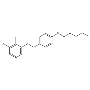 3-Chloro-2-methyl-N-[4-(pentyloxy)benzyl]aniline Structure