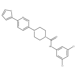 N-(3,5-dichlorophenyl)-4-[6-(furan-2-yl)pyridazin-3-yl]piperazine-1-carboxamide Structure