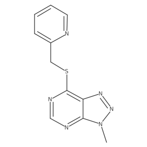 2-[({3-methyl-3H-[1,2,3]triazolo[4,5-d]pyrimidin-7-yl}sulfanyl)methyl]pyridine Structure