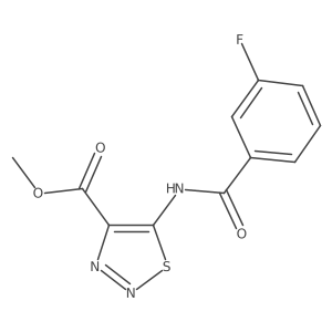 Methyl 5-[(3-fluorobenzoyl)amino]-1,2,3-thiadiazole-4-carboxylate Structure