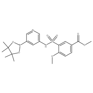 Methyl 4-methoxy-3-[[5-(4,4,5,5-tetramethyl-1,3,2-dioxaborolan-2-yl)pyridin-3-yl]sulfamoyl]benzoate结构式